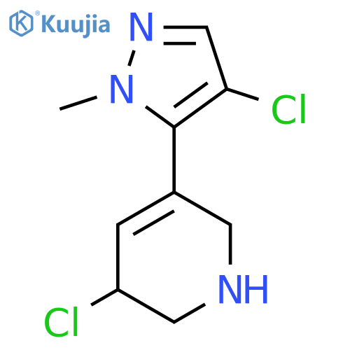 3-chloro-5-(4-chloro-1-methyl-1H-pyrazol-5-yl)-1,2,3,6-tetrahydropyridine structure