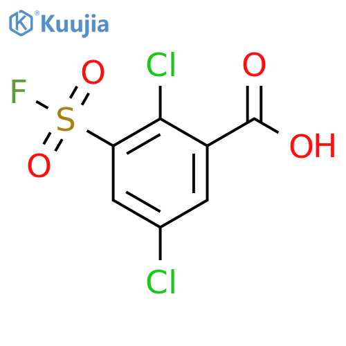 2,5-Dichloro-3-(fluorosulfonyl)benzoic acid structure