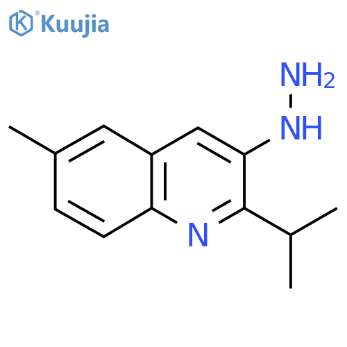 3-Hydrazinyl-6-methyl-2-(propan-2-yl)quinoline structure