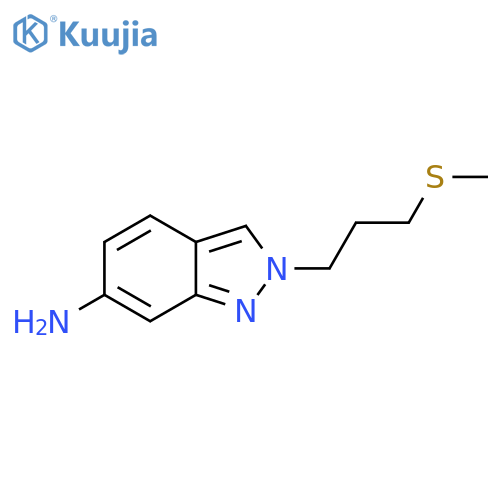 2-[3-(methylsulfanyl)propyl]-2H-indazol-6-amine structure