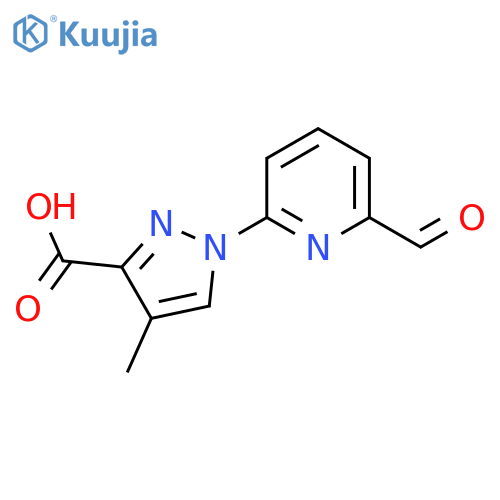 1-(6-formylpyridin-2-yl)-4-methyl-1H-pyrazole-3-carboxylic acid structure