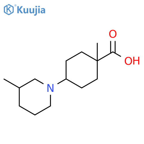 Cyclohexanecarboxylic acid, 1-methyl-4-(3-methyl-1-piperidinyl)- structure