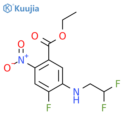 ethyl 5-(2,2-difluoroethyl)amino-4-fluoro-2-nitrobenzoate structure