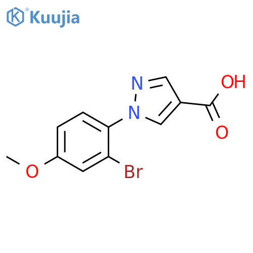 1H-Pyrazole-4-carboxylic acid, 1-(2-bromo-4-methoxyphenyl)- structure
