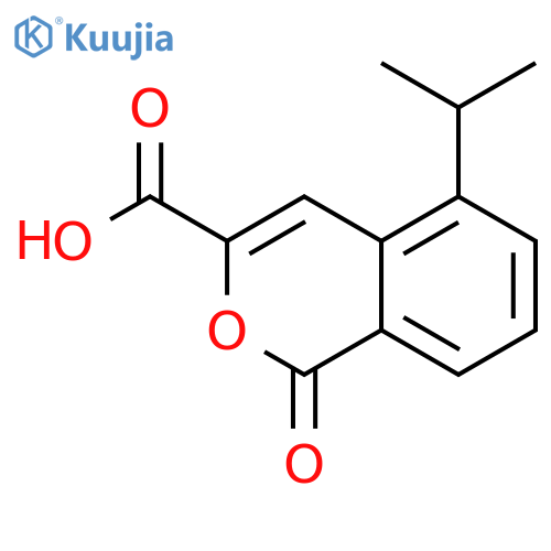 1H-2-Benzopyran-3-carboxylic acid, 5-(1-methylethyl)-1-oxo- structure