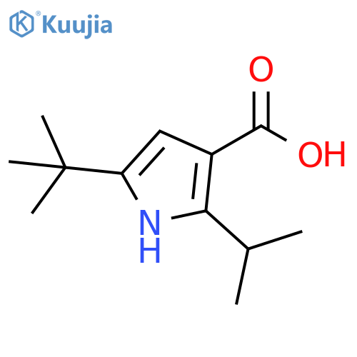 1H-Pyrrole-3-carboxylic acid, 5-(1,1-dimethylethyl)-2-(1-methylethyl)- structure