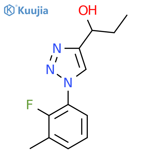 1-1-(2-fluoro-3-methylphenyl)-1H-1,2,3-triazol-4-ylpropan-1-ol structure