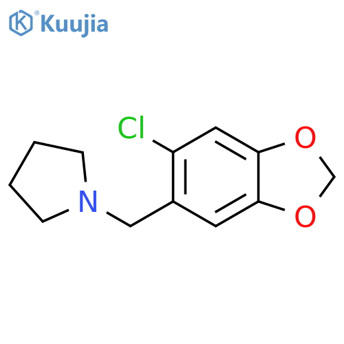 Pyrrolidine, 1-[(6-chloro-1,3-benzodioxol-5-yl)methyl]- structure