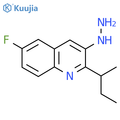 2-(Butan-2-yl)-6-fluoro-3-hydrazinylquinoline structure