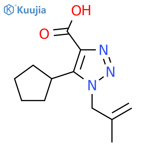 5-cyclopentyl-1-(2-methylprop-2-en-1-yl)-1H-1,2,3-triazole-4-carboxylic acid structure