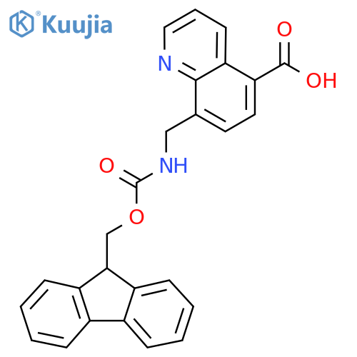 8-[({[(9H-fluoren-9-yl)methoxy]carbonyl}amino)methyl]quinoline-5-carboxylic acid structure