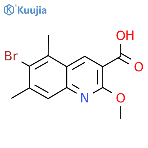 6-Bromo-2-methoxy-5,7-dimethylquinoline-3-carboxylic acid structure