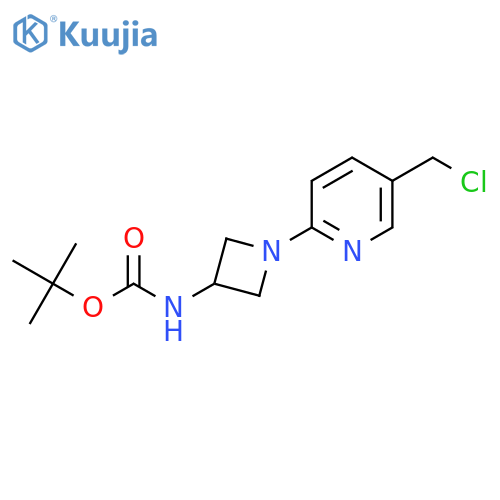 tert-butyl N-{1-[5-(chloromethyl)pyridin-2-yl]azetidin-3-yl}carbamate structure