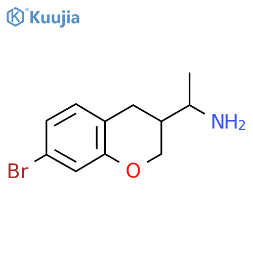 1-(7-bromo-3,4-dihydro-2H-1-benzopyran-3-yl)ethan-1-amine structure