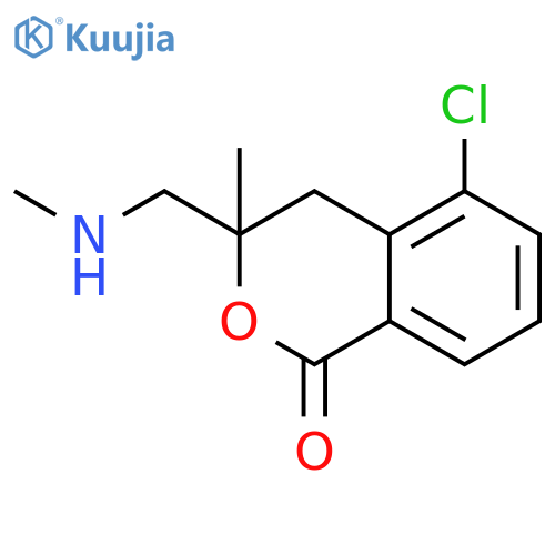1H-2-Benzopyran-1-one, 5-chloro-3,4-dihydro-3-methyl-3-[(methylamino)methyl]- structure