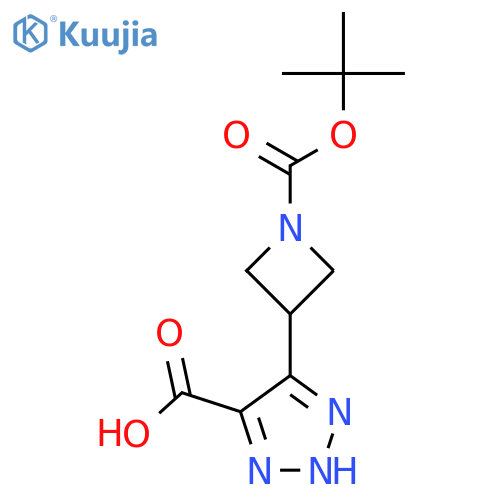 5-{1-[(tert-butoxy)carbonyl]azetidin-3-yl}-1H-1,2,3-triazole-4-carboxylic acid structure