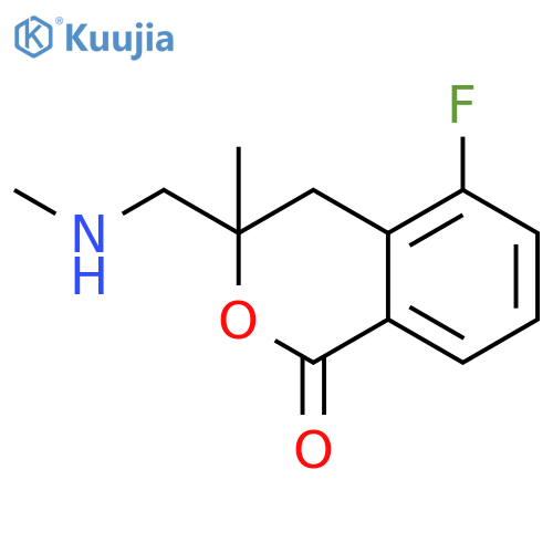 1H-2-Benzopyran-1-one, 5-fluoro-3,4-dihydro-3-methyl-3-[(methylamino)methyl]- structure
