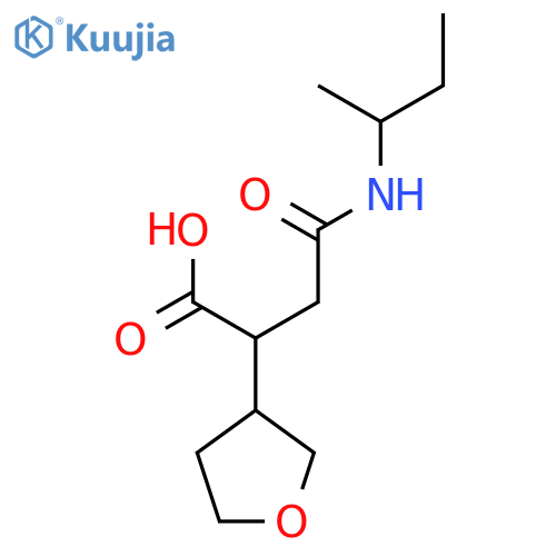 3-[(Butan-2-yl)carbamoyl]-2-(oxolan-3-yl)propanoic acid structure