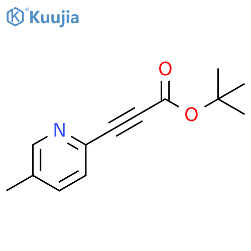 2-Propynoic acid, 3-(5-methyl-2-pyridinyl)-, 1,1-dimethylethyl ester structure