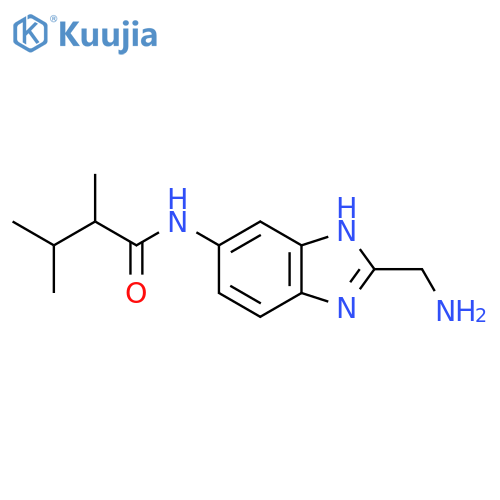 N-[2-(aminomethyl)-1H-1,3-benzodiazol-5-yl]-2,3-dimethylbutanamide structure