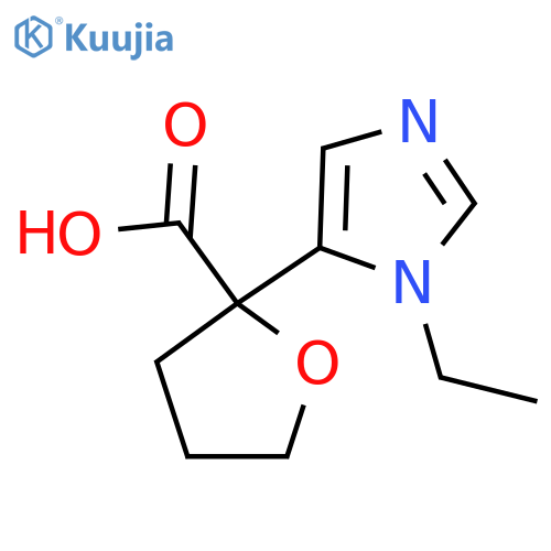 2-(1-ethyl-1H-imidazol-5-yl)oxolane-2-carboxylic acid structure