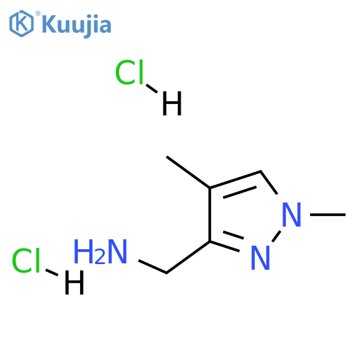 (1,4-dimethyl-1H-pyrazol-3-yl)methanamine dihydrochloride structure