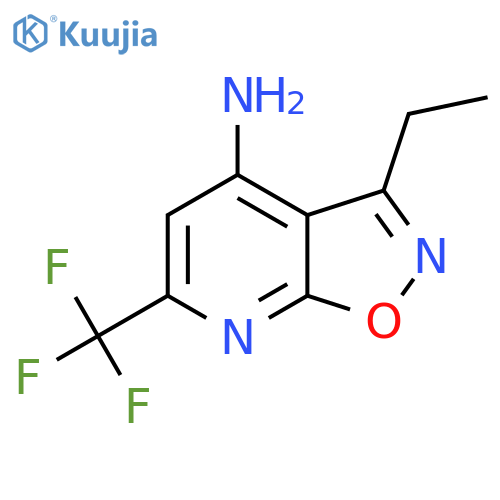 3-Ethyl-6-(trifluoromethyl)-[1,2]oxazolo[5,4-b]pyridin-4-amine structure