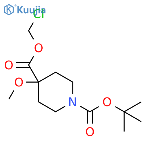 1,4-Piperidinedicarboxylic acid, 4-methoxy-, 4-(chloromethyl) 1-(1,1-dimethylethyl) ester structure