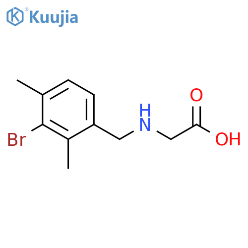 Glycine, N-[(3-bromo-2,4-dimethylphenyl)methyl]- structure