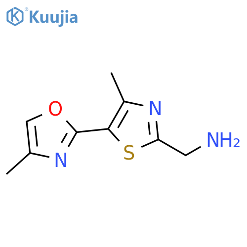 2-Thiazolemethanamine, 4-methyl-5-(4-methyl-2-oxazolyl)- structure