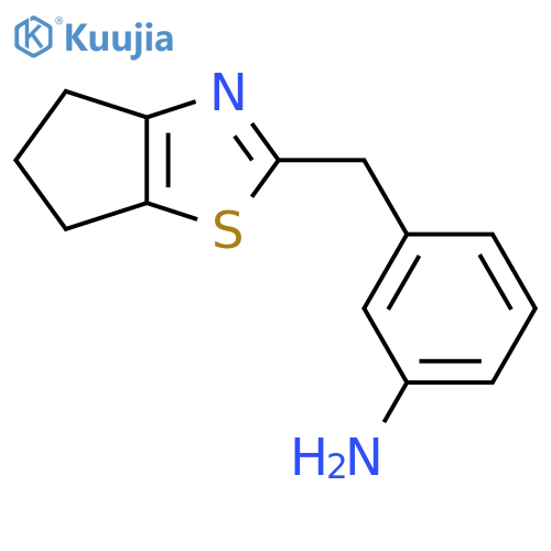 Benzenamine, 3-[(5,6-dihydro-4H-cyclopentathiazol-2-yl)methyl]- structure