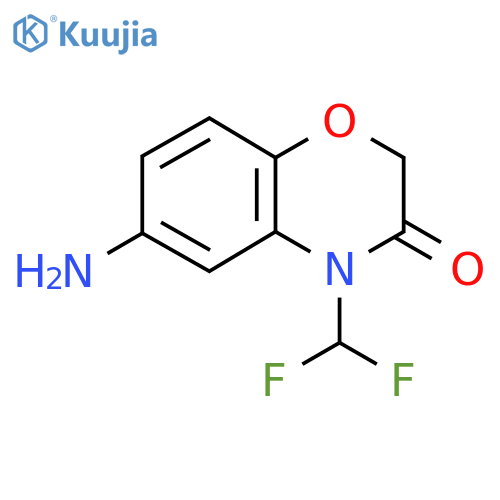 6-amino-4-(difluoromethyl)-3,4-dihydro-2H-1,4-benzoxazin-3-one structure