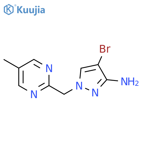 4-bromo-1-(5-methylpyrimidin-2-yl)methyl-1H-pyrazol-3-amine structure