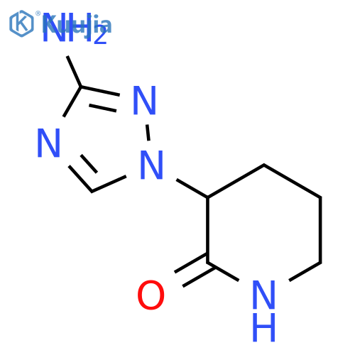 3-(3-amino-1H-1,2,4-triazol-1-yl)piperidin-2-one structure