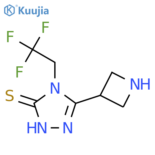 5-(azetidin-3-yl)-4-(2,2,2-trifluoroethyl)-4H-1,2,4-triazole-3-thiol structure