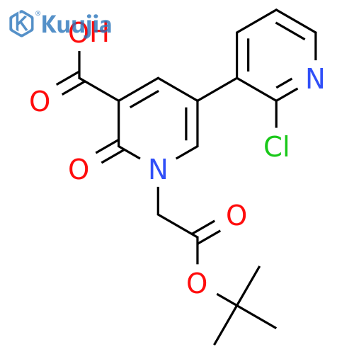 1-[2-(Tert-butoxy)-2-oxoethyl]-2'-chloro-6-oxo-1,6-dihydro-[3,3'-bipyridine]-5-carboxylic acid structure