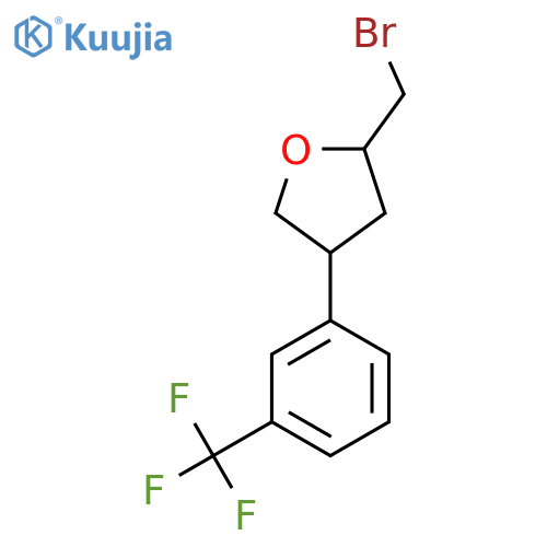 2-(Bromomethyl)-4-[3-(trifluoromethyl)phenyl]oxolane structure