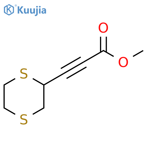 2-Propynoic acid, 3-(1,4-dithian-2-yl)-, methyl ester structure