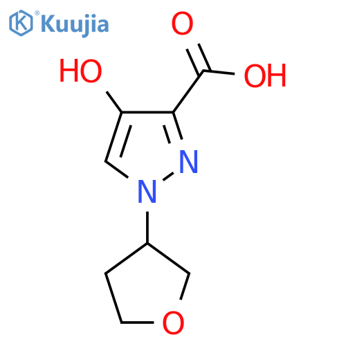 4-hydroxy-1-(oxolan-3-yl)-1H-pyrazole-3-carboxylic acid structure