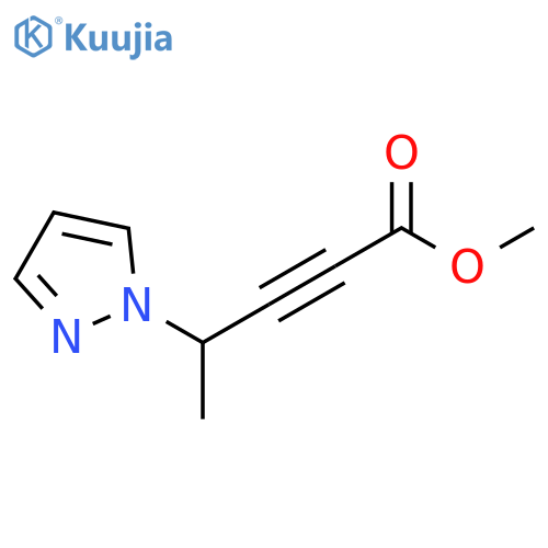 2-Pentynoic acid, 4-(1H-pyrazol-1-yl)-, methyl ester structure