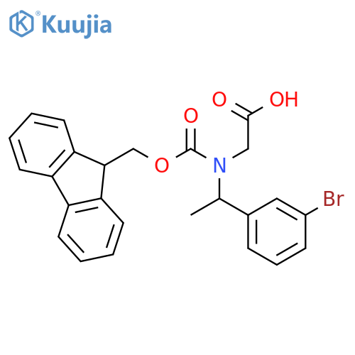 Glycine, N-[1-(3-bromophenyl)ethyl]-N-[(9H-fluoren-9-ylmethoxy)carbonyl]- structure