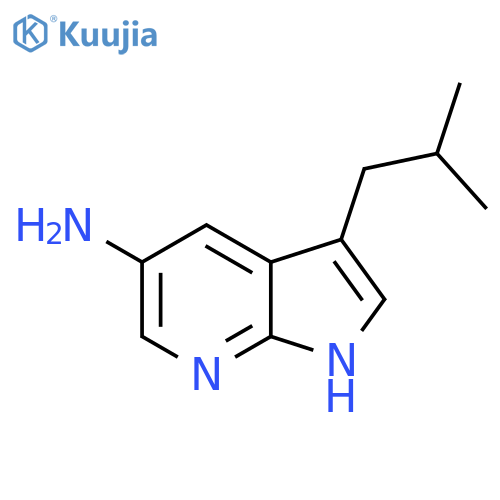 3-(2-methylpropyl)-1H-pyrrolo[2,3-b]pyridin-5-amine structure