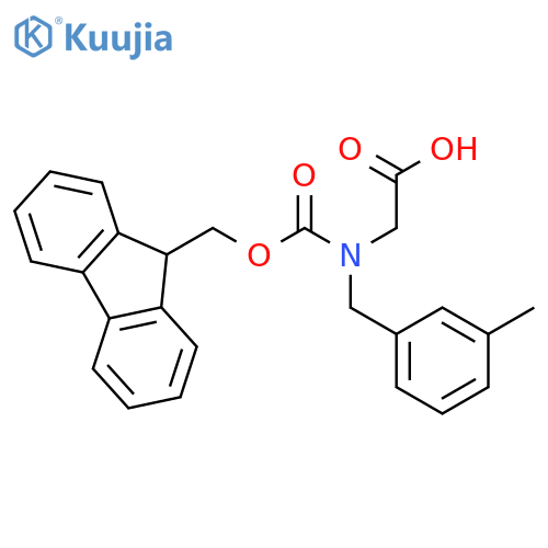 2-({(9H-fluoren-9-yl)methoxycarbonyl}(3-methylphenyl)methylamino)acetic acid structure