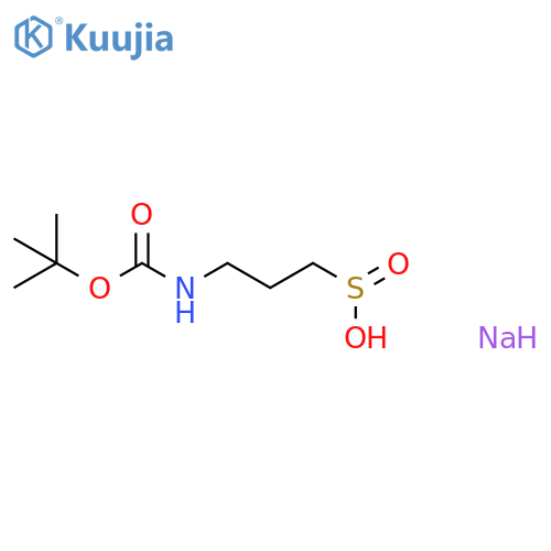 1-Propanesulfinic acid, 3-[[(1,1-dimethylethoxy)carbonyl]amino]-, sodium salt (1:1) structure