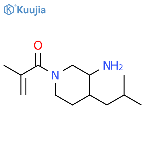 2-Propen-1-one, 1-[3-amino-4-(2-methylpropyl)-1-piperidinyl]-2-methyl- structure