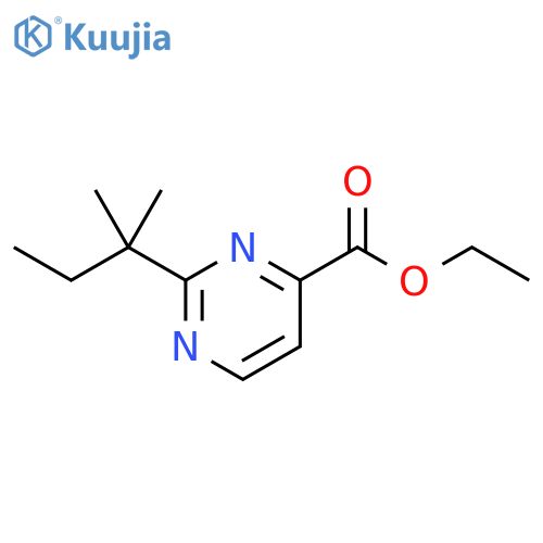 4-Pyrimidinecarboxylic acid, 2-(1,1-dimethylpropyl)-, ethyl ester structure