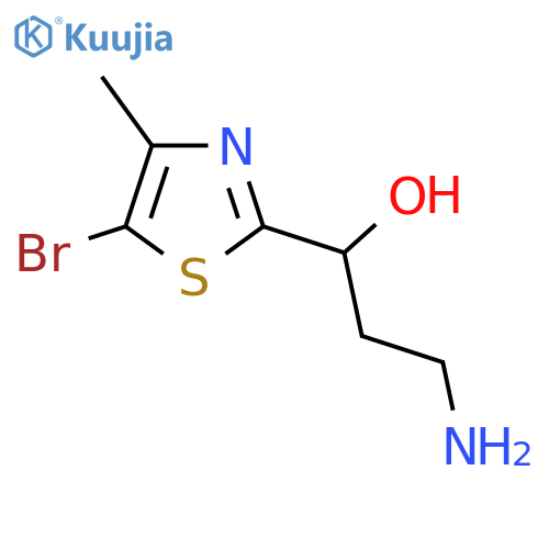 2-Thiazolemethanol, α-(2-aminoethyl)-5-bromo-4-methyl- structure