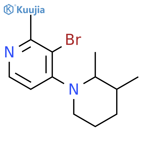 Pyridine, 3-bromo-4-(2,3-dimethyl-1-piperidinyl)-2-methyl- structure
