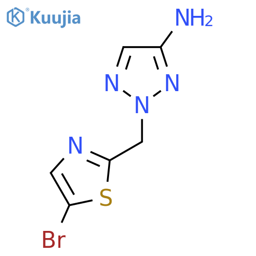 2-(5-bromo-1,3-thiazol-2-yl)methyl-2H-1,2,3-triazol-4-amine structure