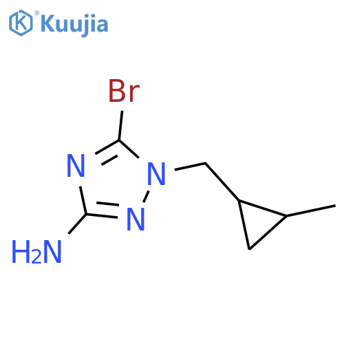 5-bromo-1-(2-methylcyclopropyl)methyl-1H-1,2,4-triazol-3-amine structure